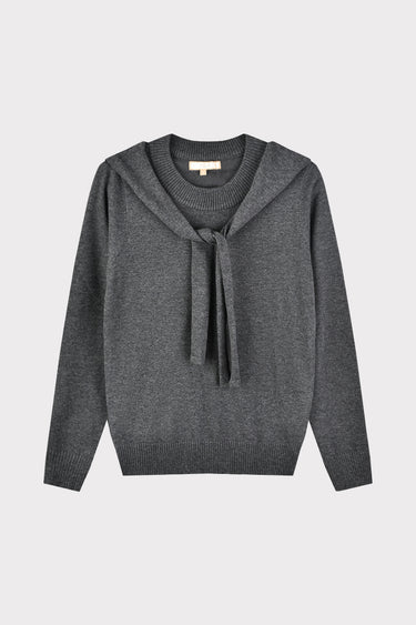 קרדיגן עם צעיף GREY
