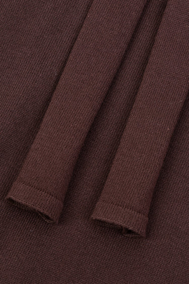 קרדיגן עם צעיף BROWN