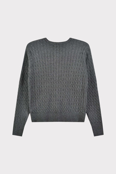 קרדיגן סריג צמות GREY