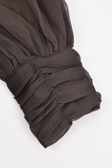 שמלת שיפון אלגנטית BROWN