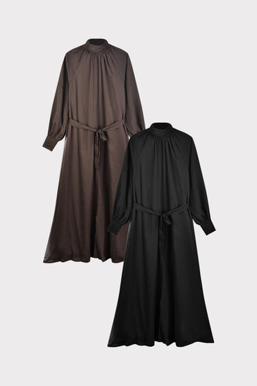 שמלת שיפון אלגנטית BLACK