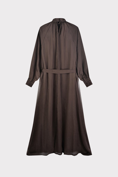 שמלת שיפון אלגנטית BROWN