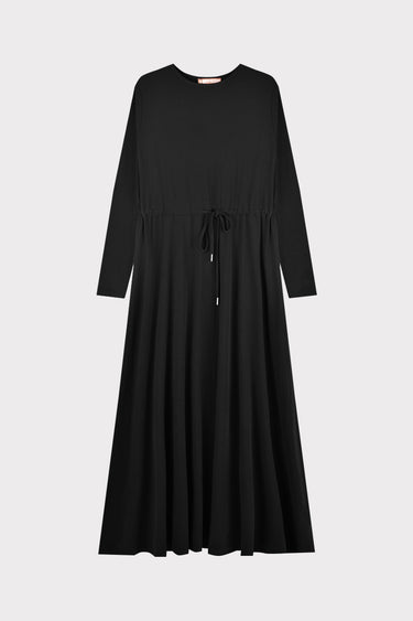 שמלה עם כיווץ במותן BLACK