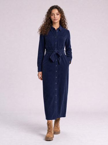 שמלת קורדרוי NAVY