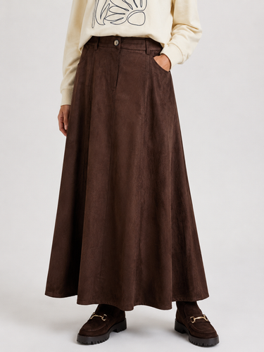 חצאית זמש מתרחבת BROWN