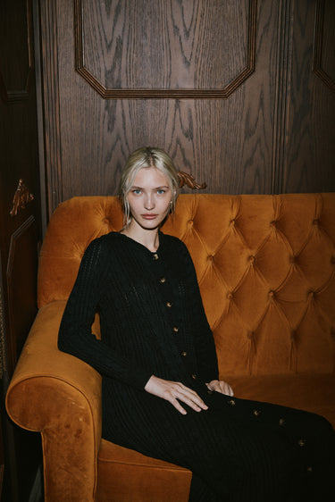 שמלת מקסי סריג קפוצ'ון