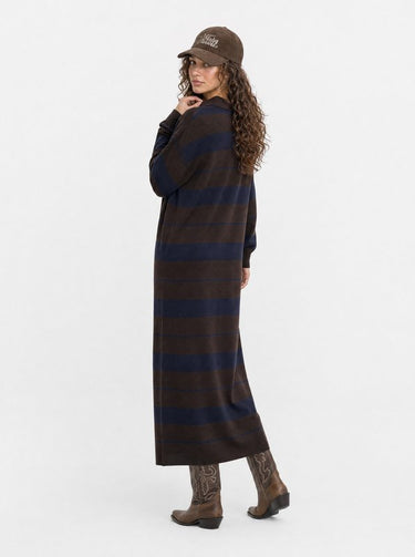 שמלת סריג פסים NAVY