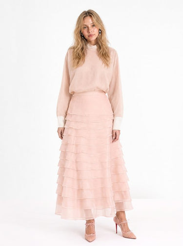 סט חצאית קומות וטופ PINK