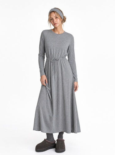 שמלה עם כיווץ במותן GREY