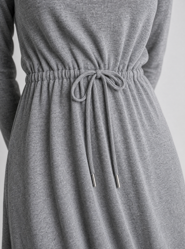 שמלה עם כיווץ במותן GREY