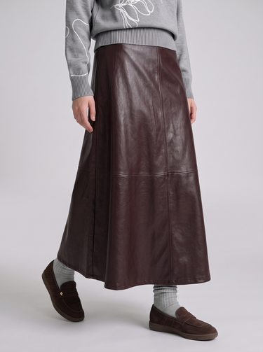 חצאית עור BROWN