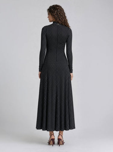סרפן משי עם פרינט BLACK