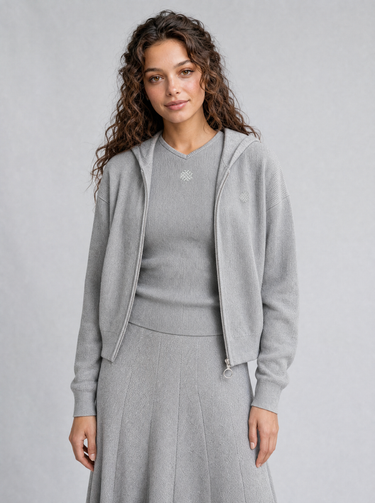 חצאית חלקים ריב GREY
