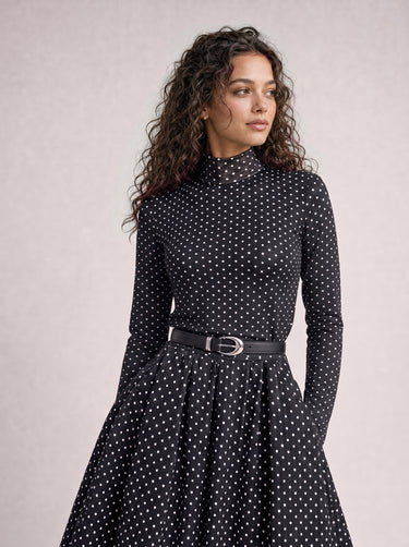 גולף משי עם פרינט BLACK