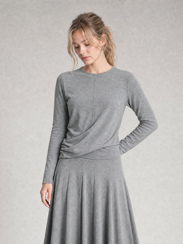 טופ עם טוויסט GREY
