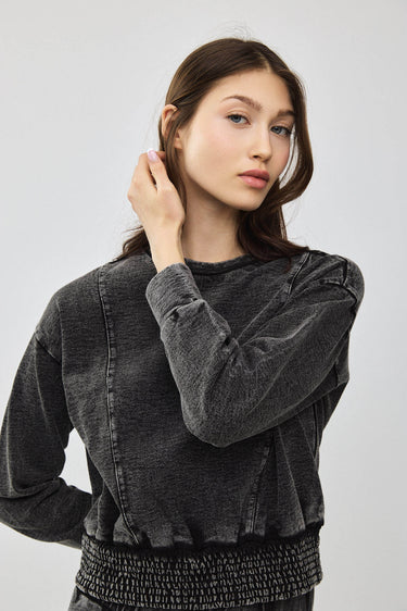 חולצת גרסי וואש BLACK