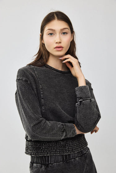 חולצת גרסי וואש BLACK