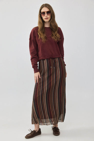 חצאית A קרושה BURGUNDY