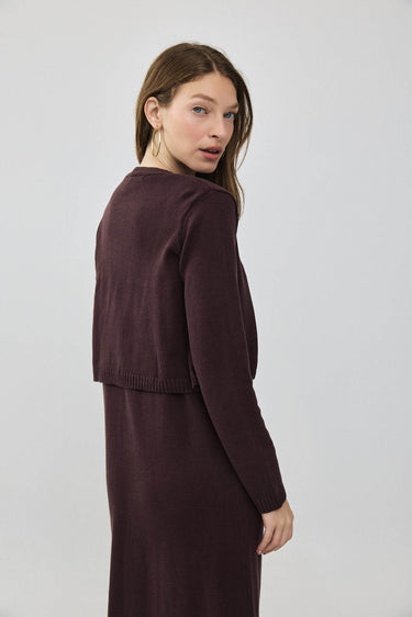 קרדיגן סריג פתוח PLUM