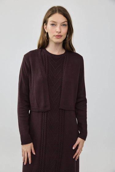 קרדיגן סריג פתוח PLUM