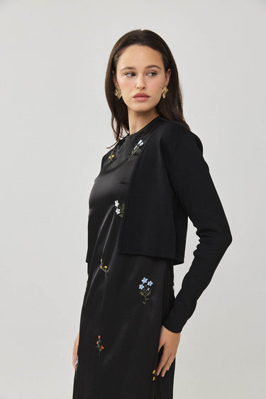 קרדיגן פתוח אלגנטי BLACK