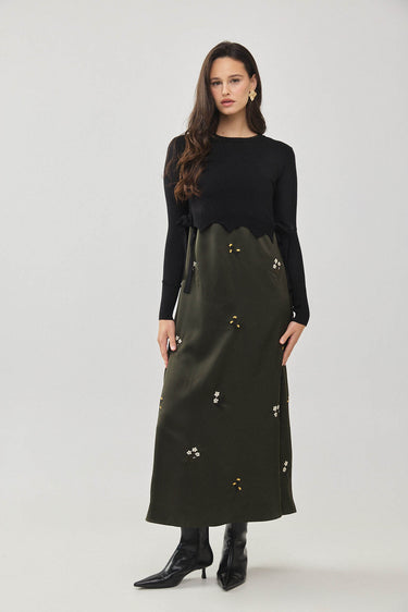 סרפן פרחים רקומים OLIVE