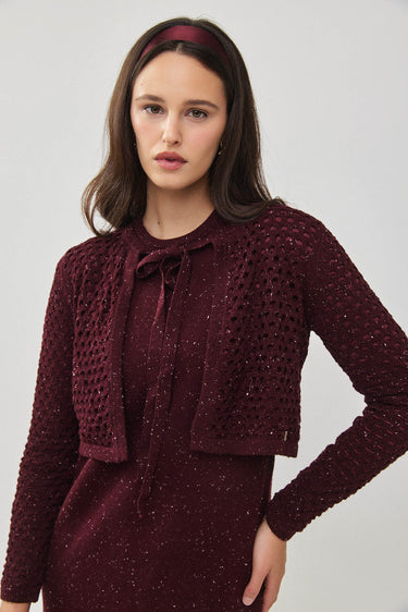 טופ קרושה פצפצים BURGUNDY