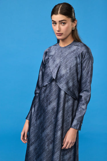 טופ קרופ מעטפת סאטן ג'ינס