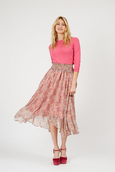 חצאית שיפון אסימטרית